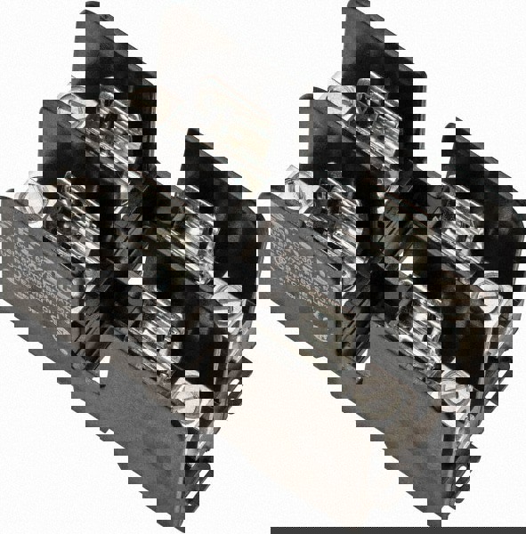 2 Pole, 14 to 2 AWG, 600 VAC/VDC, 30 Amp, DIN Rail Mount, Screw Mount Fuse Block